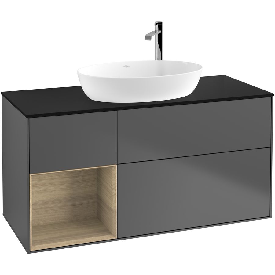 Wastafelonderkast Finion 1200x603x501mm Antr. Matt Lacquer G942PCGK