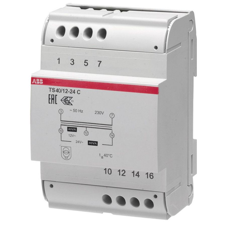 Veiligheidstrafo 40VA 4 modules