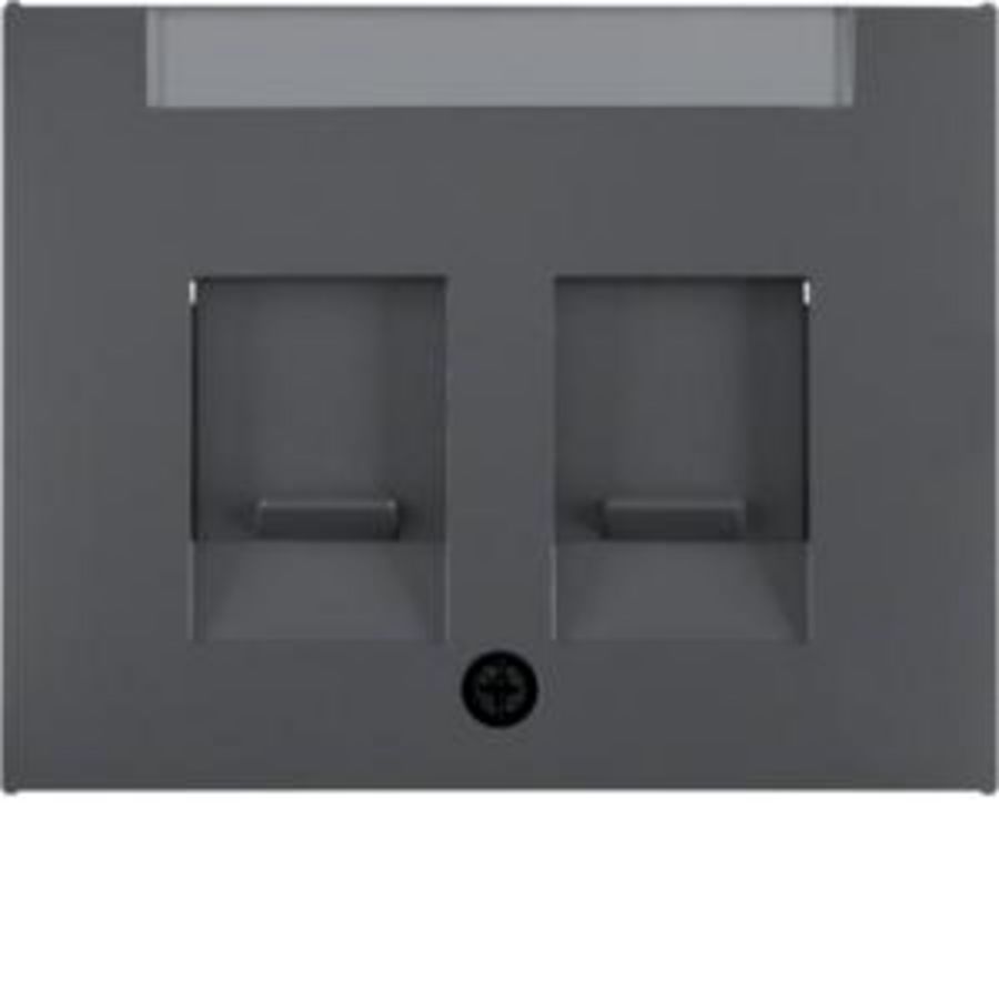 Centraaldoos RJ-datacontactd. 2v berker K.1/K.5 antraciet