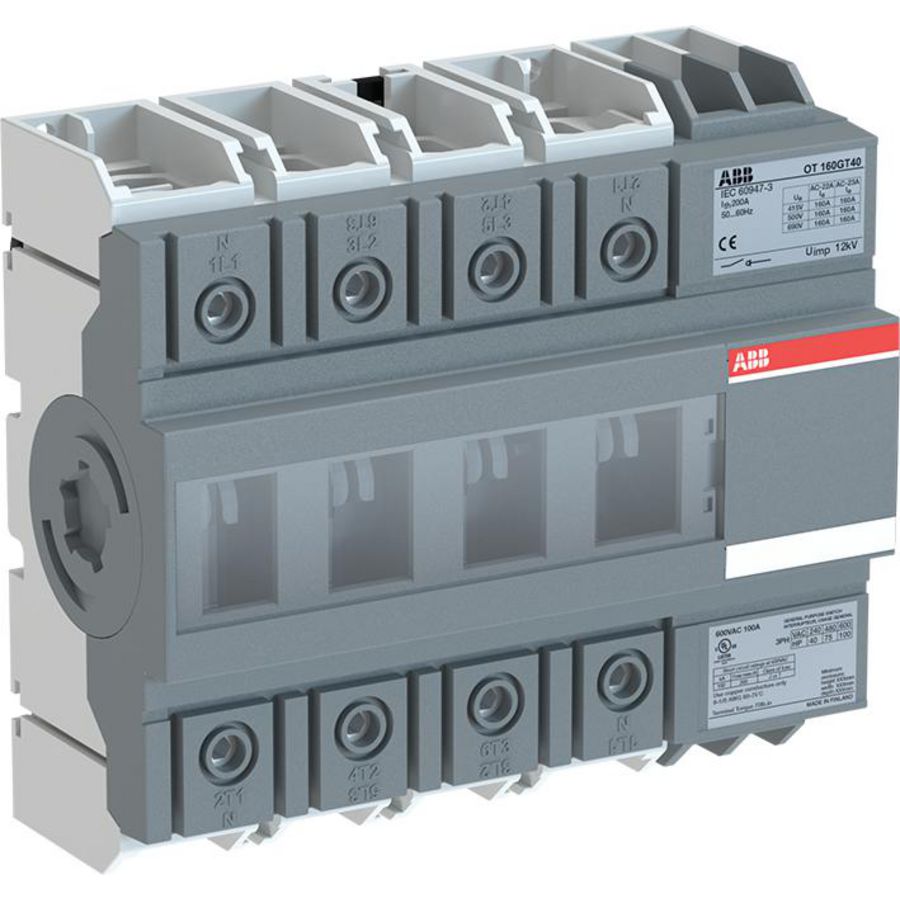 Lastscheider 4P 160 A door montage inclusief bediening