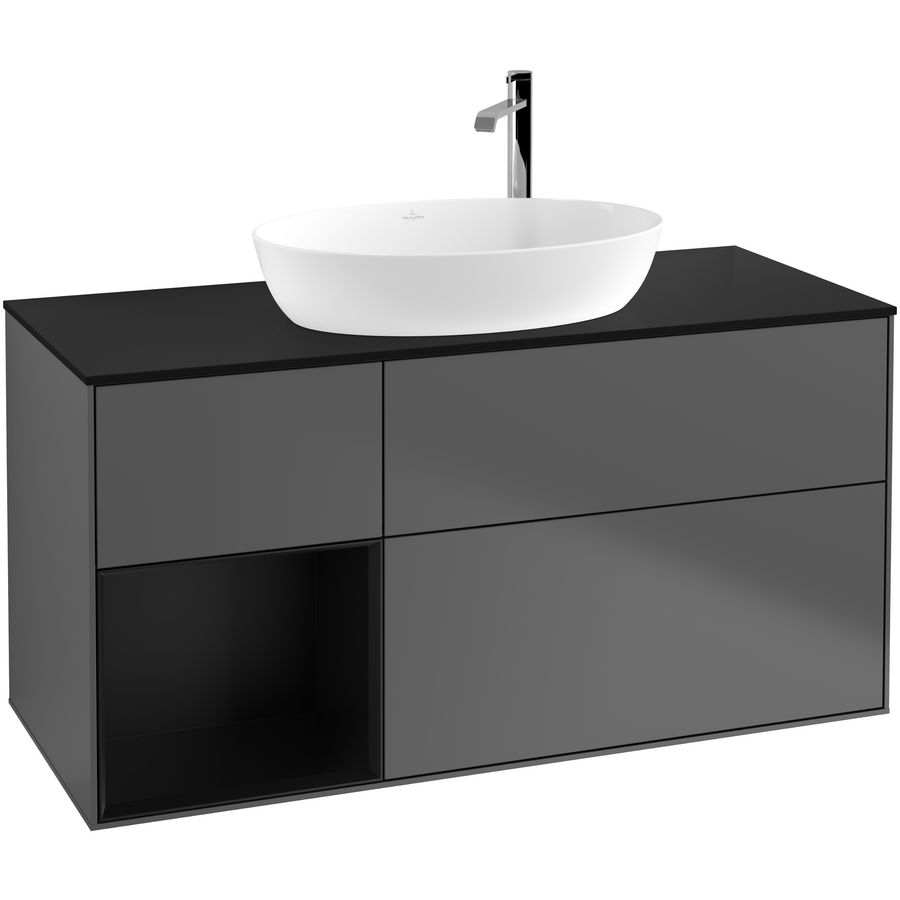 Wastafelonderkast Finion 1200x603x501mm Antr. Matt Lacquer G942PDGK