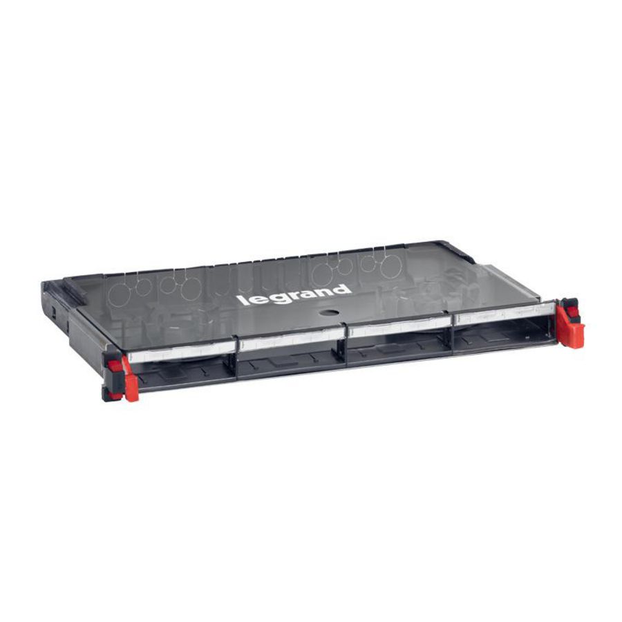 Glasvezelpaneel leeg modulair tbv 4 blok LCS3