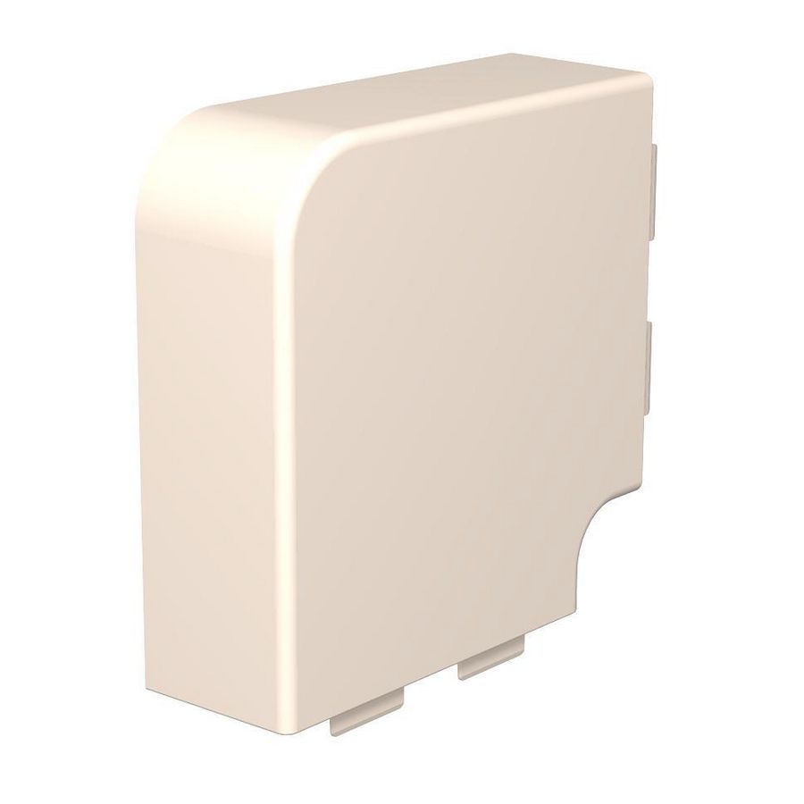 Deksel platte hoek 60x150mm polyvinylchlorid creme wit VVE=2