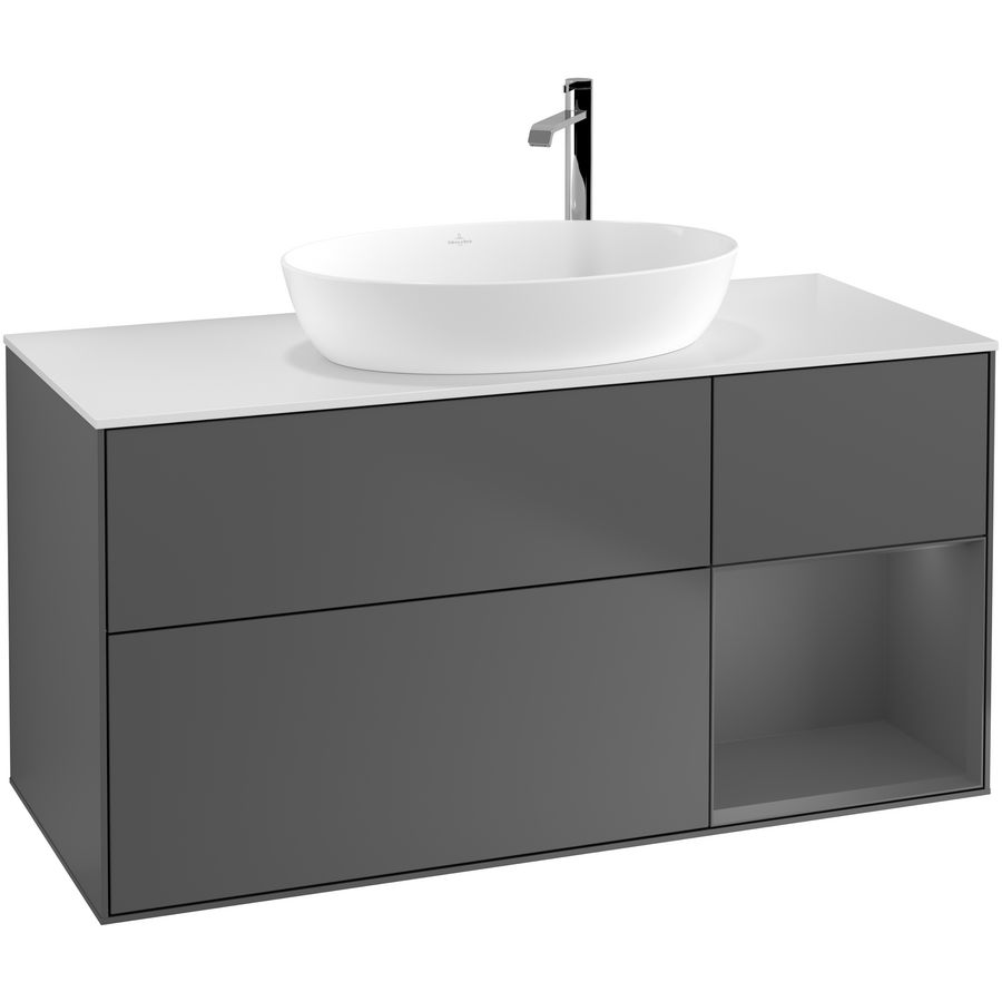 Wastafelonderkast Finion 1200x603x501mm Antr. Matt Lacquer G951GKGK