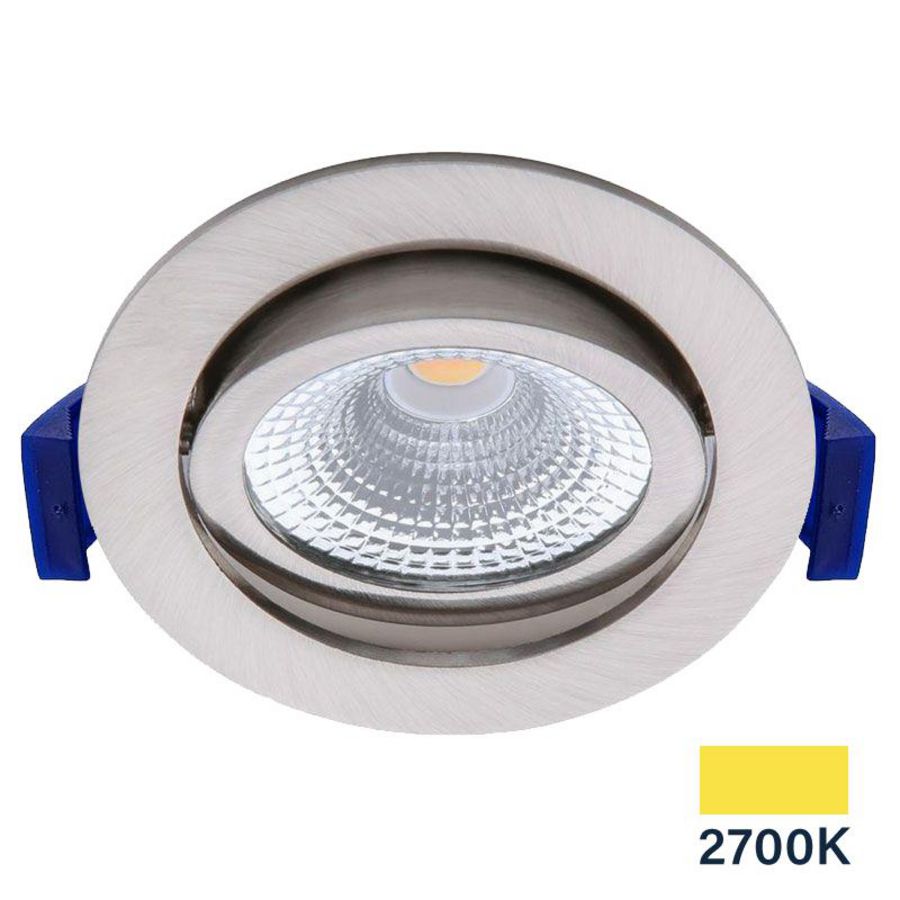 Inbouwspot led 5W DIM 2700K IP54 geborsteld nikkel