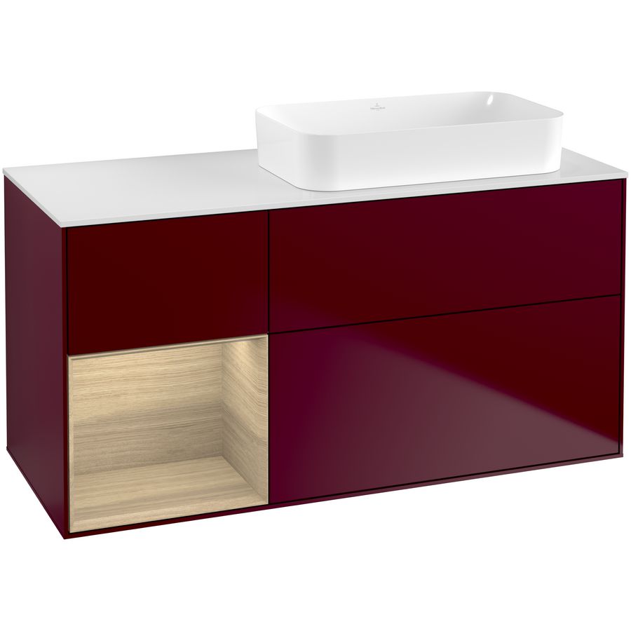 Wastafelonderkast Finion 1200x603x501mm Peony Matt Lacquer G681PCHB