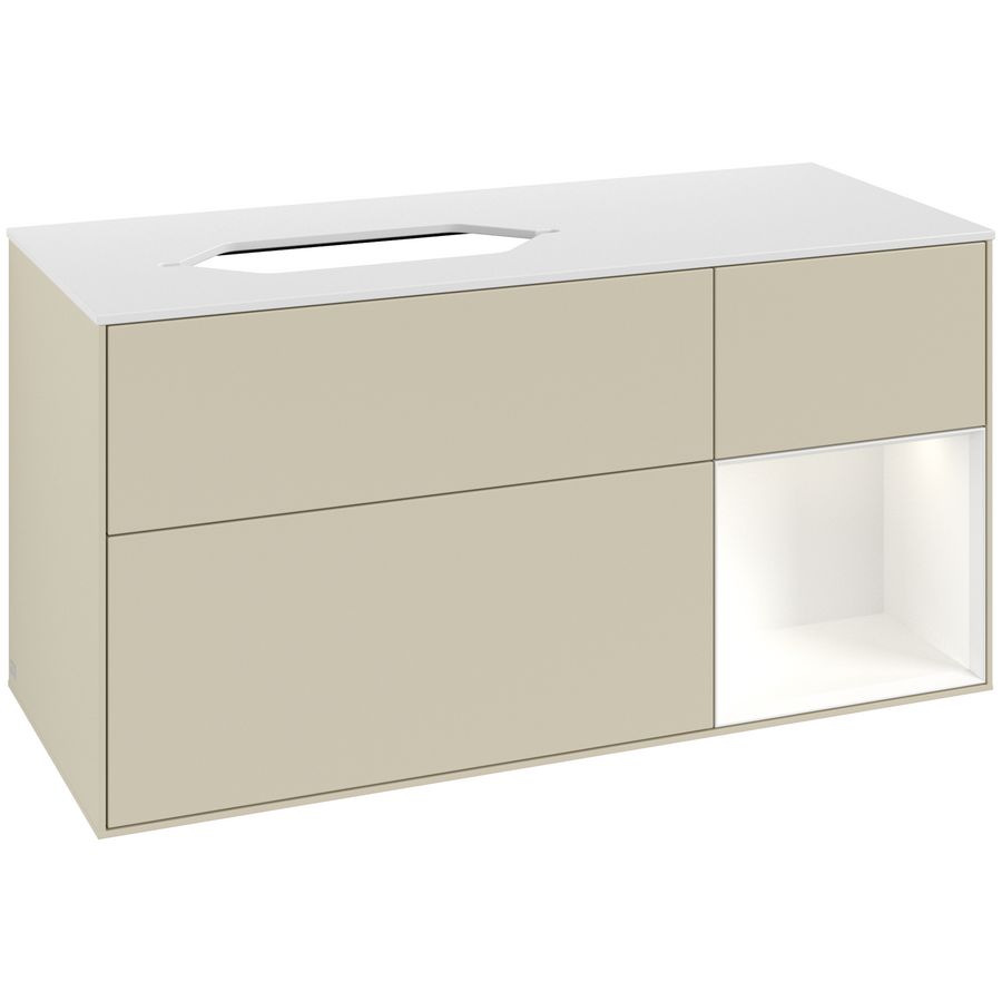 Wastafelonderkast Finion 1200x603x501mm S.Grey Matt Lacquer F691MTHJ