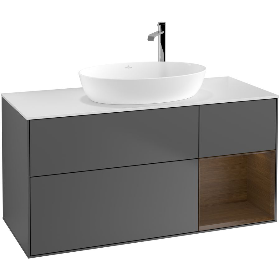 Wastafelonderkast Finion 1200x603x501mm Antr. Matt Lacquer G951GNGK