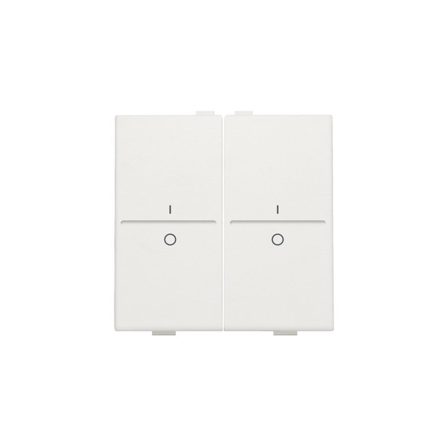 2-voudige toets met opdruk I en 0 RF schakelaar/knop white