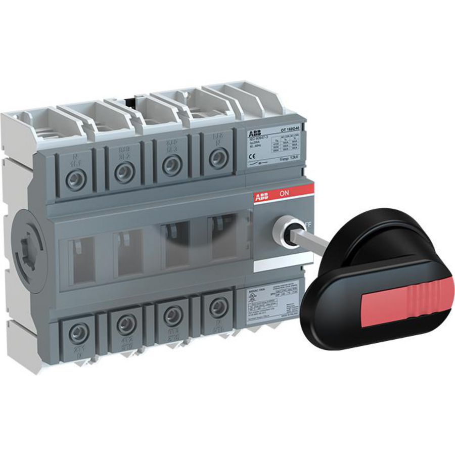 Lastscheider 4P 160 A incl. zwarte knop en as