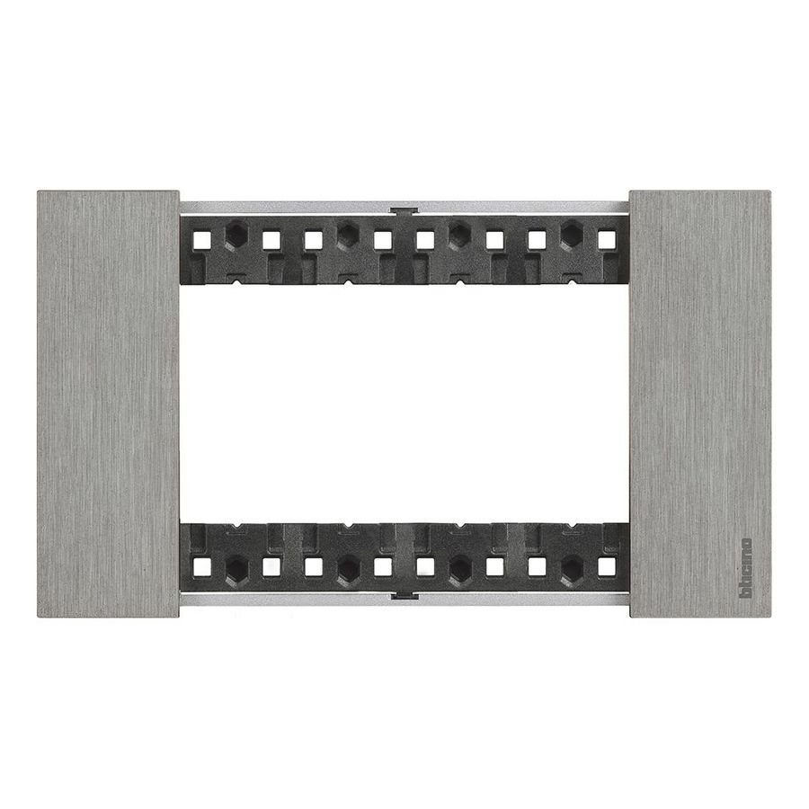Afdekplaat 4 module staal K4704 LivingNow