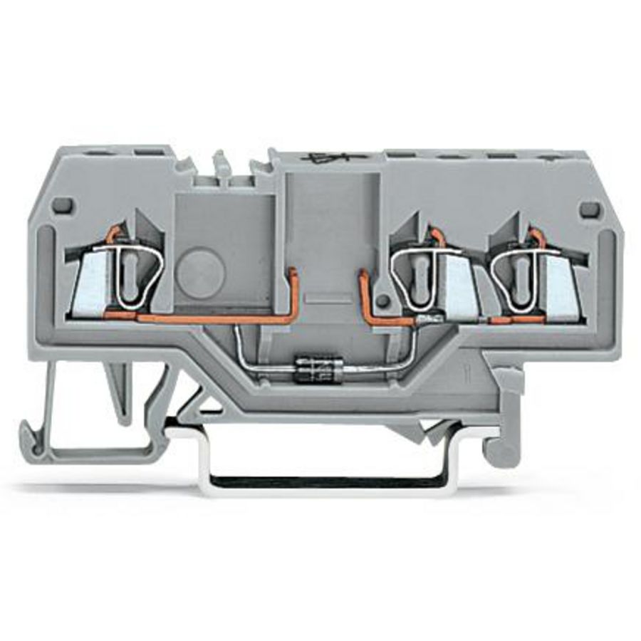 Moduleklem 3-draads met diode 1N4007 279-673/281-410 VVE=100