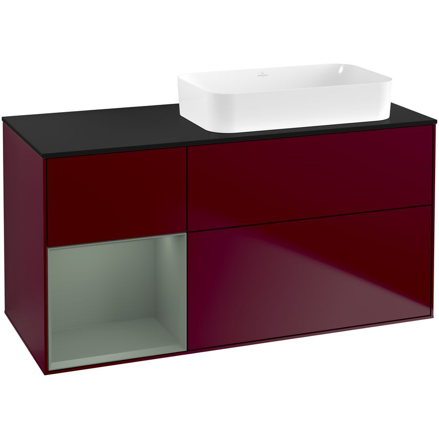 Wastafelonderkast Finion 1200x603x501mm Peony Matt Lacquer G682GMHB