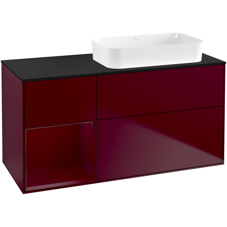 Wastafelonderkast Finion 1200x603x501mm Peony Matt Lacquer G682HBHB