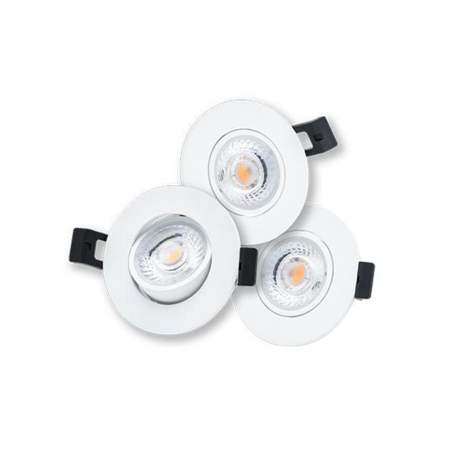 Spot camini 3x8W Ø82mm 2.700K wit dimbaar incl. driver