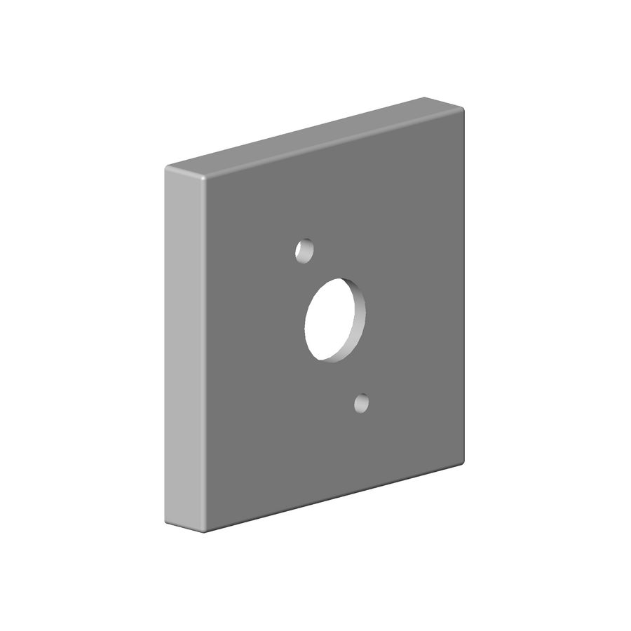 Rozet wandaansluitbocht 60X60X9mm-BG