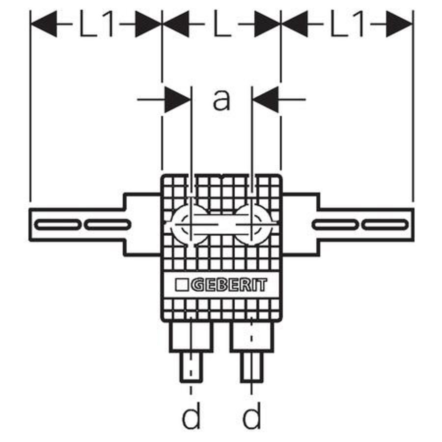 Radiatoraansluitbox MAPRESS C-STAAL 15mm L-type