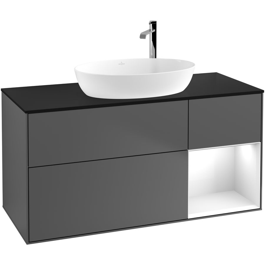 Wastafelonderkast Finion 1200x603x501mm Antr. Matt Lacquer G952GFGK