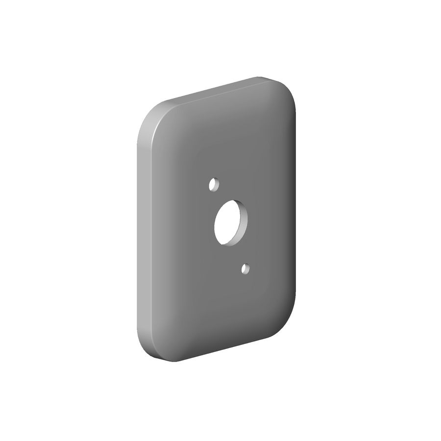 Rozet wandaansluitbocht 60X78X9mm-DP gebor