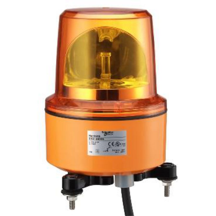 Draaiende spiegel Ø130mm 24V Oranje