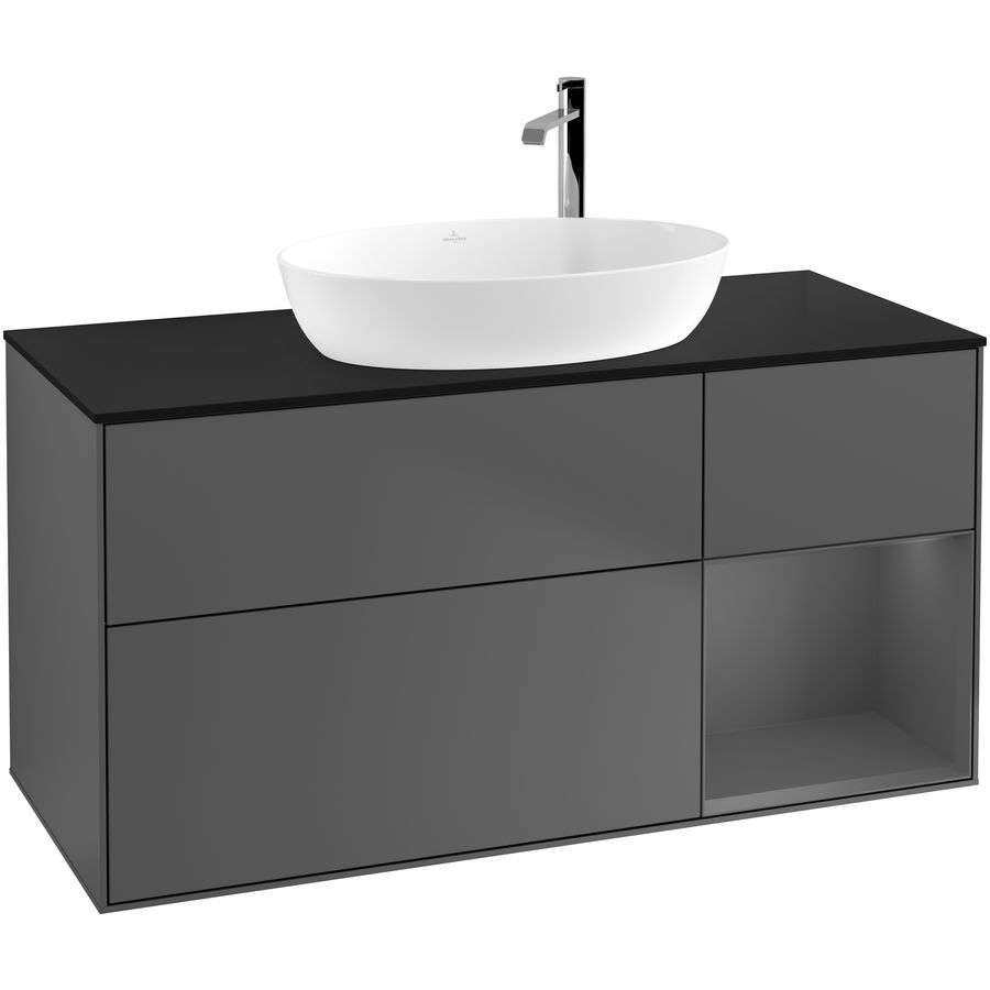 Wastafelonderkast Finion 1200x603x501mm Antr. Matt Lacquer G952GKGK