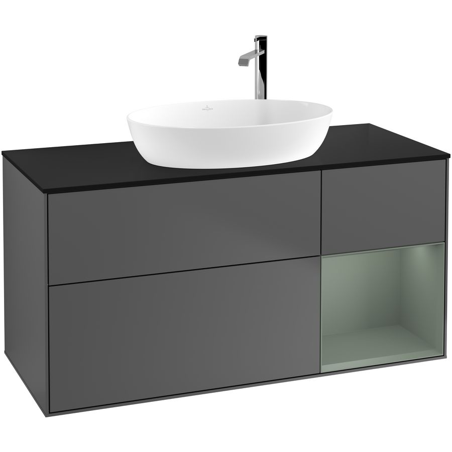 Wastafelonderkast Finion 1200x603x501mm Antr. Matt Lacquer G952GMGK
