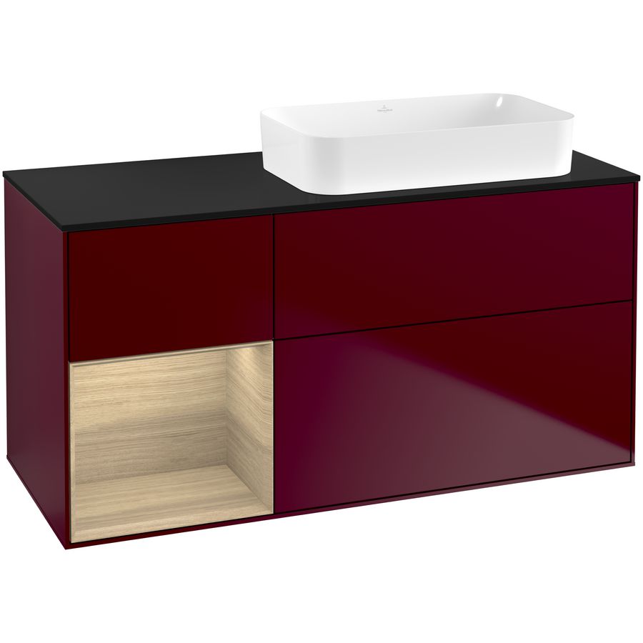 Wastafelonderkast Finion 1200x603x501mm Peony Matt Lacquer G682PCHB