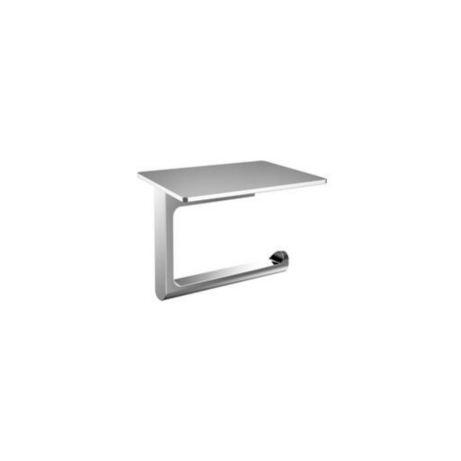 Flow closetrolhouder met planchet chroom