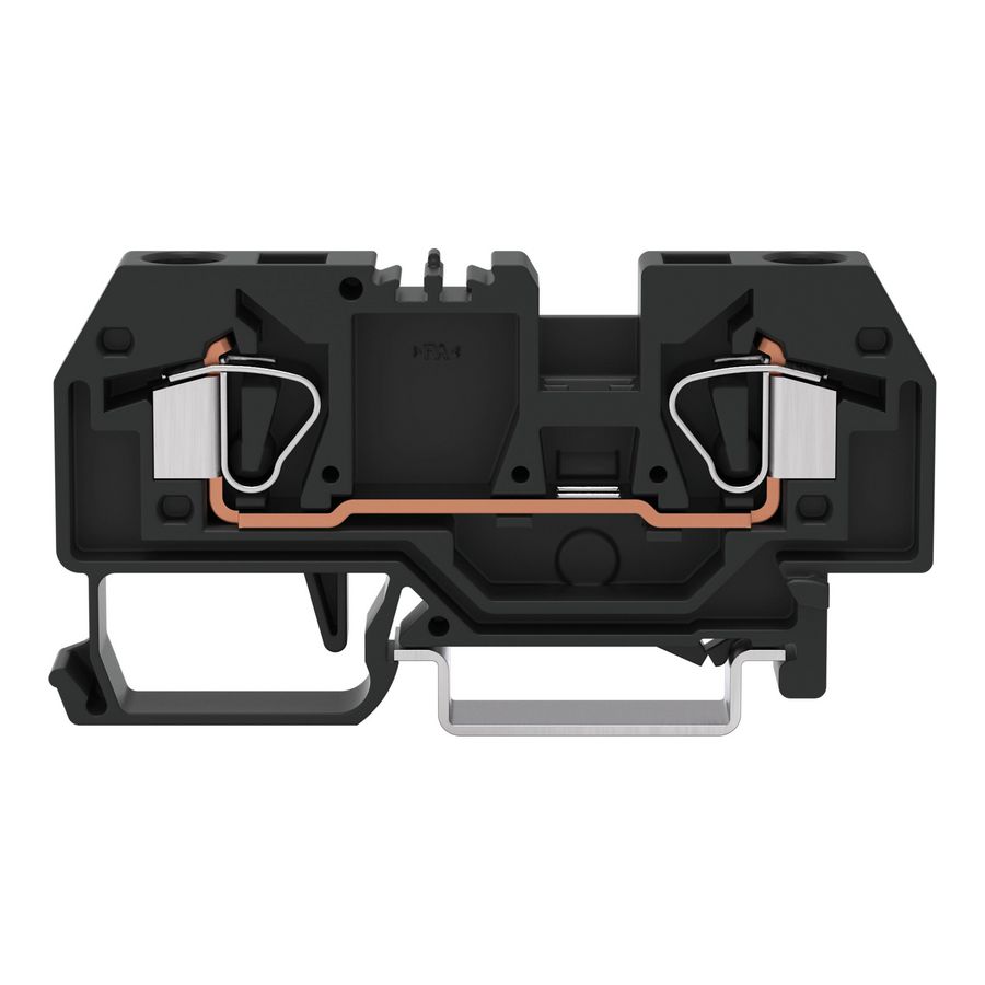 2-draads rijgklem 6mm² Markering midden zwart 282-905 VVE=50