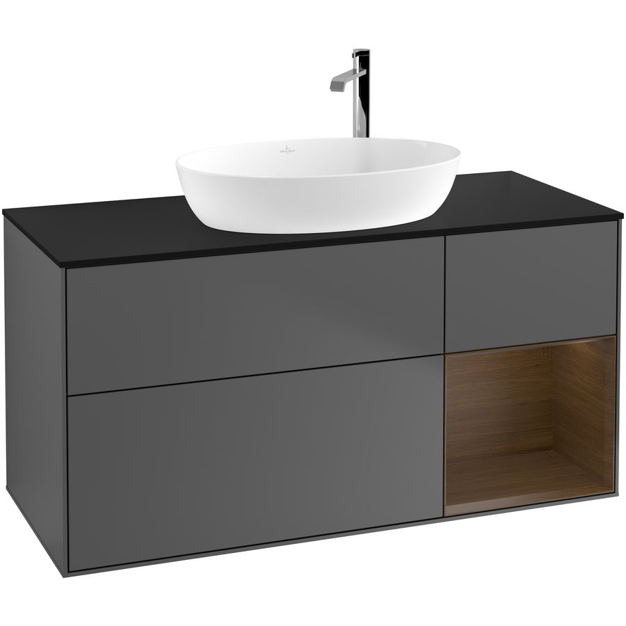 Wastafelonderkast Finion 1200x603x501mm Antr. Matt Lacquer G952GNGK