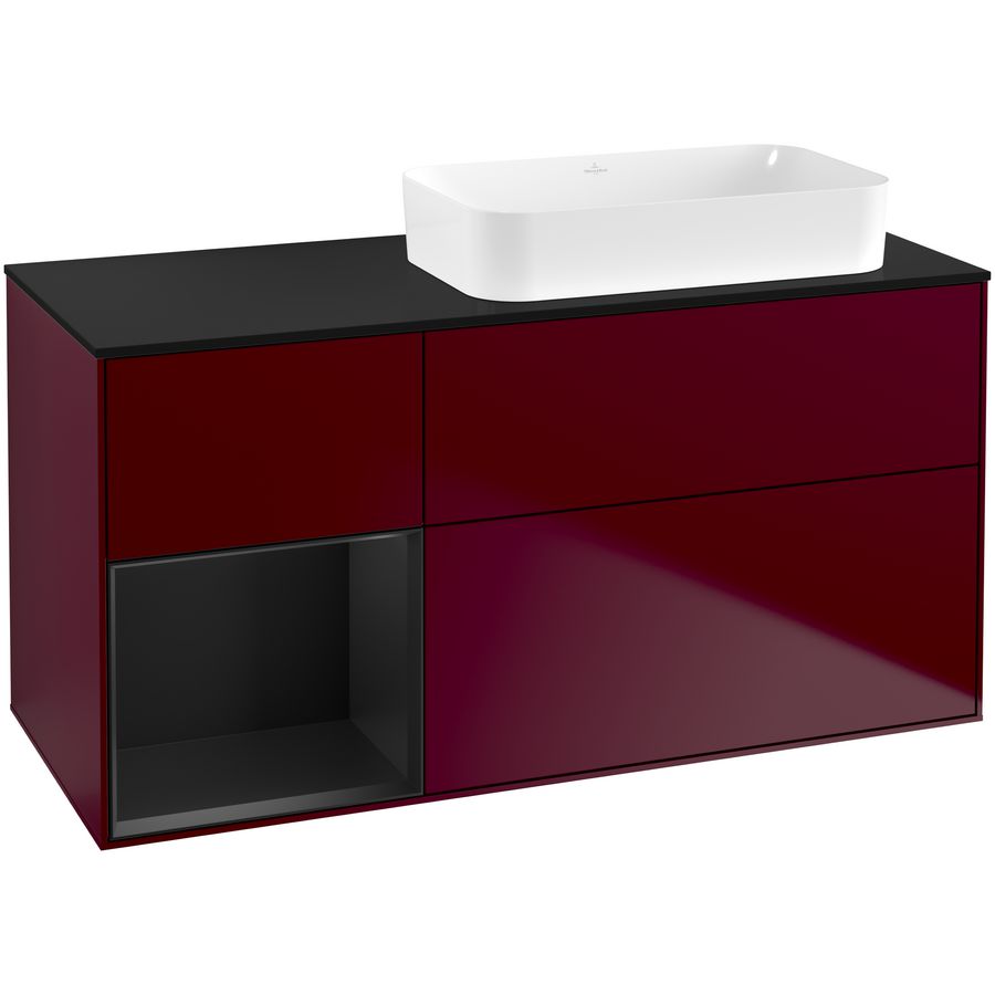 Wastafelonderkast Finion 1200x603x501mm Peony Matt Lacquer G682PDHB