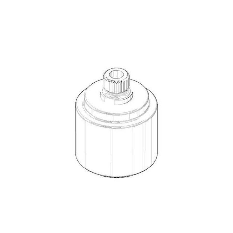 Bevestiging kapmontage 24x30,2mm Mat Zwart