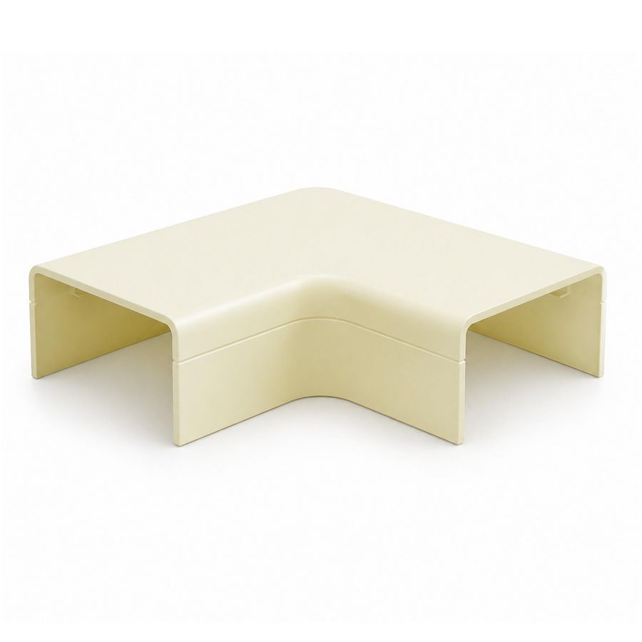 Zak a 2st. Plattebocht met bodemstuk 25x13mm Systeem25 creme