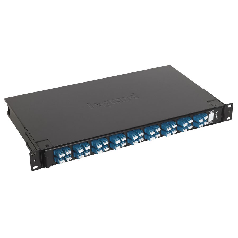 Glasvezelpaneel compleet draaibaar 1HE tbv 36 LC SM LCS3