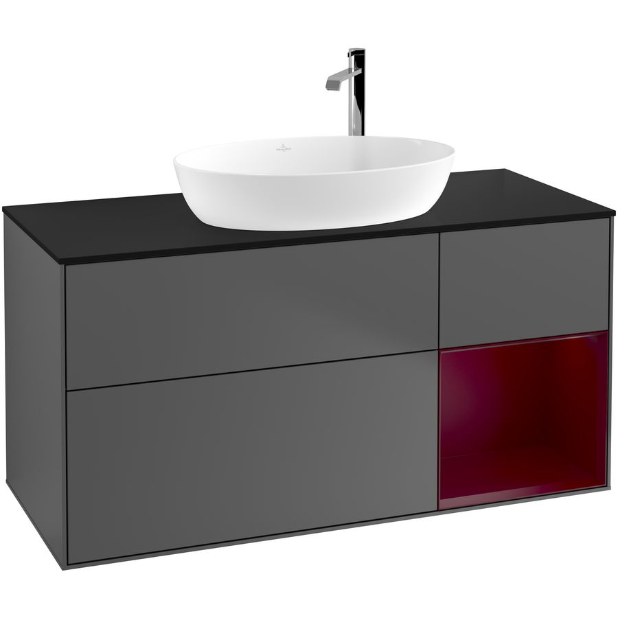 Wastafelonderkast Finion 1200x603x501mm Antr. Matt Lacquer G952HBGK