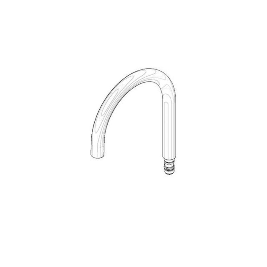 Uitloop 155mm, 7l/min. chr