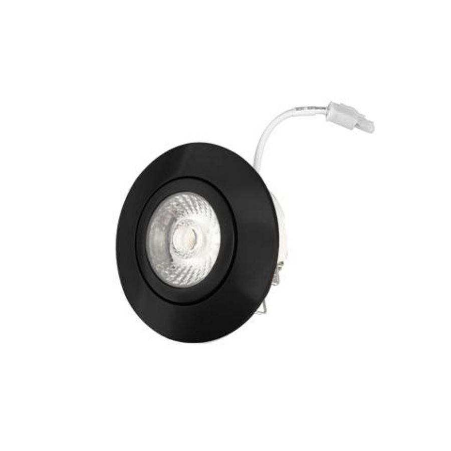 Spot IP44 6W Ø88mm 2.700K zwart dimbaar incl. driver