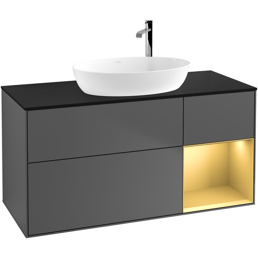 Wastafelonderkast Finion 1200x603x501mm Antr. Matt Lacquer G952HFGK