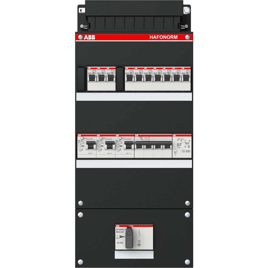 Groepenkast 10 groepen achter 3x 30mA 3-fase 1SPF006907F1763