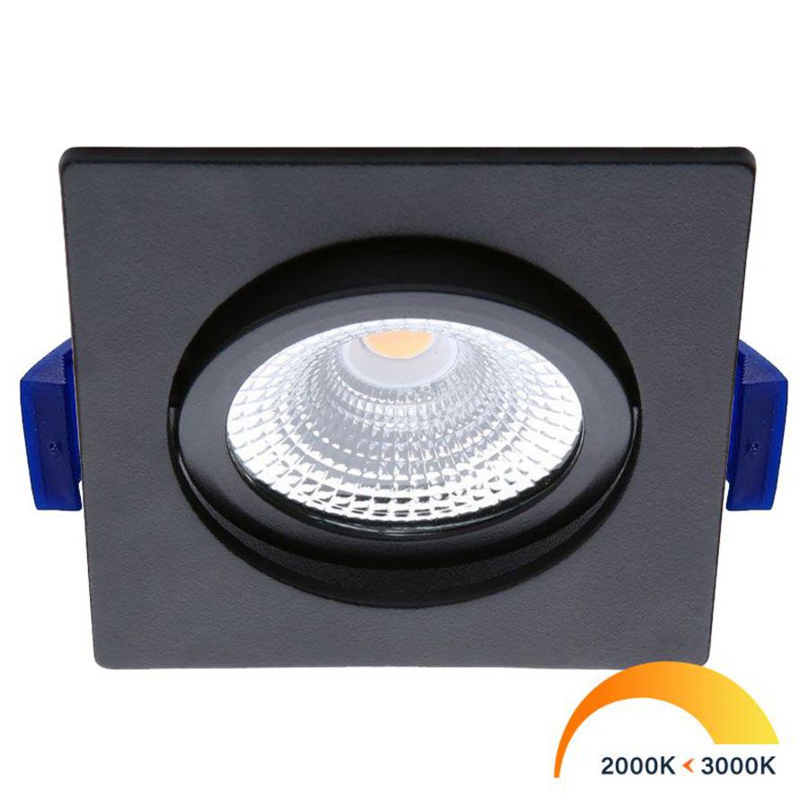 Inbouwspot led 5W WarmDim IP54 geborsteld zwart