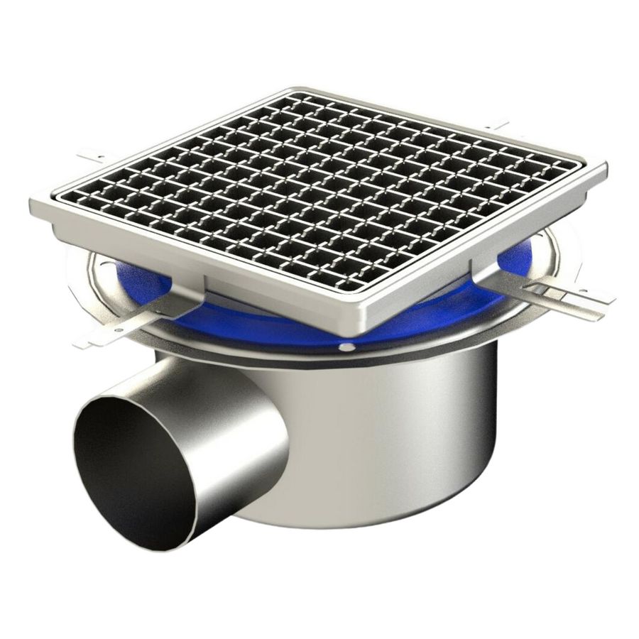 Industrieput RVS 304 put 255x255mm zijuitlaat L15