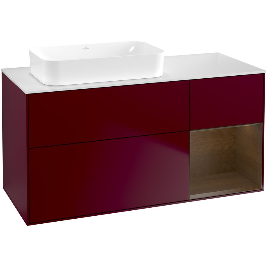 Wastafelonderkast Finion 1200x603x501mm Peony Matt Lacquer G691GNHB