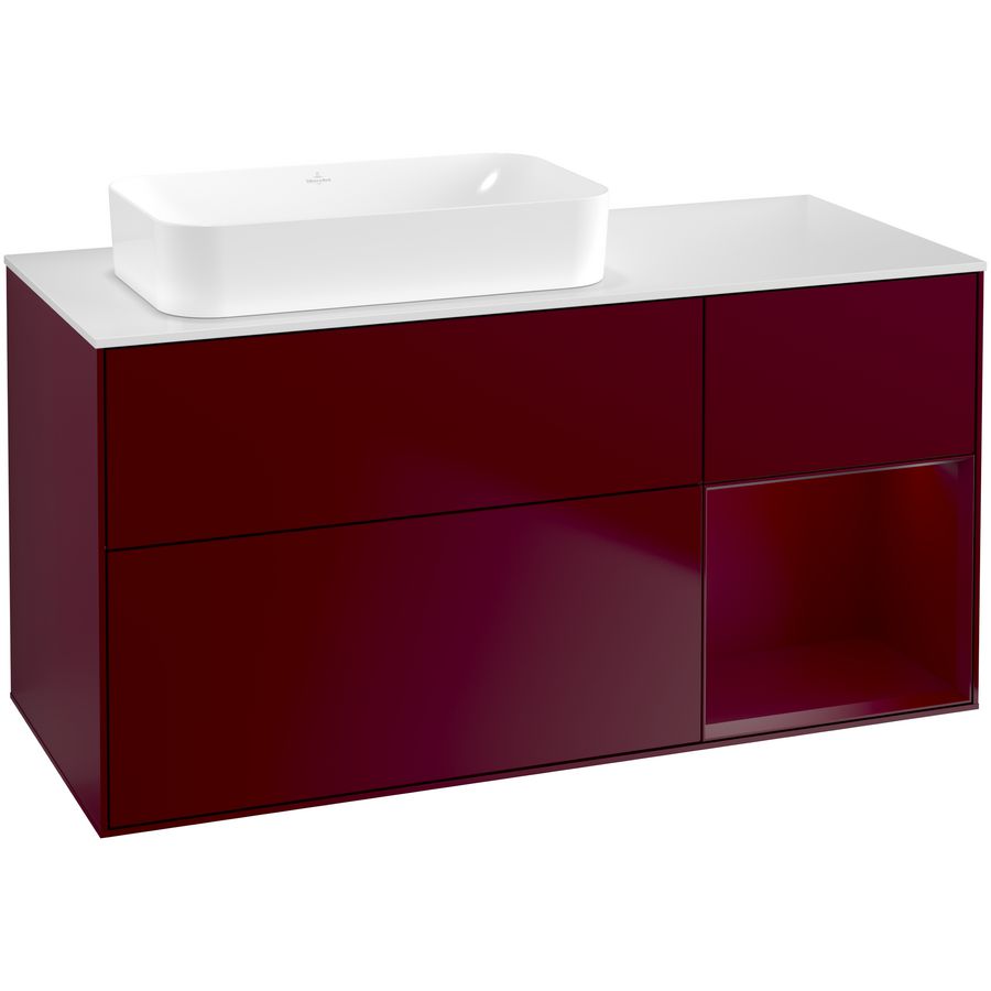 Wastafelonderkast Finion 1200x603x501mm Peony Matt Lacquer G691HBHB