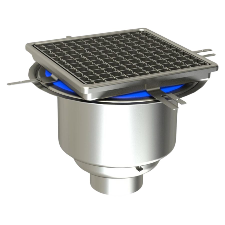 Industrieput RVS 304 put 255x255mm onderuitlaat L15