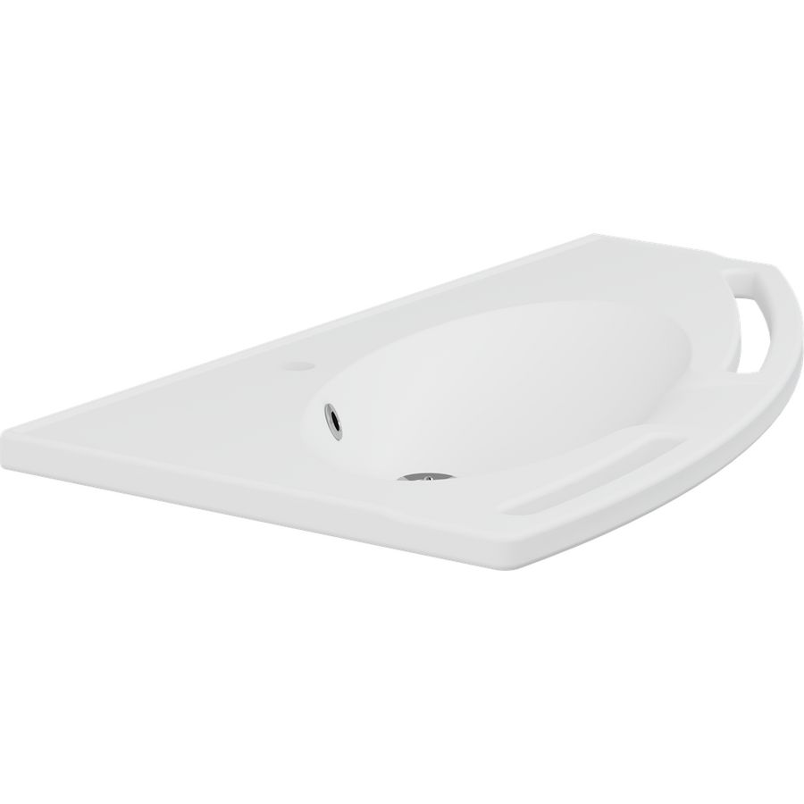 Wastafel met overloop rechts afgerond MATRIX ANGLE DEEP R2040000