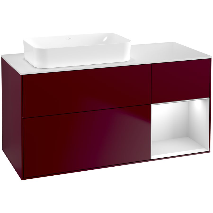 Wastafelonderkast Finion 1200x603x501mm Peony Matt Lacquer G691MTHB