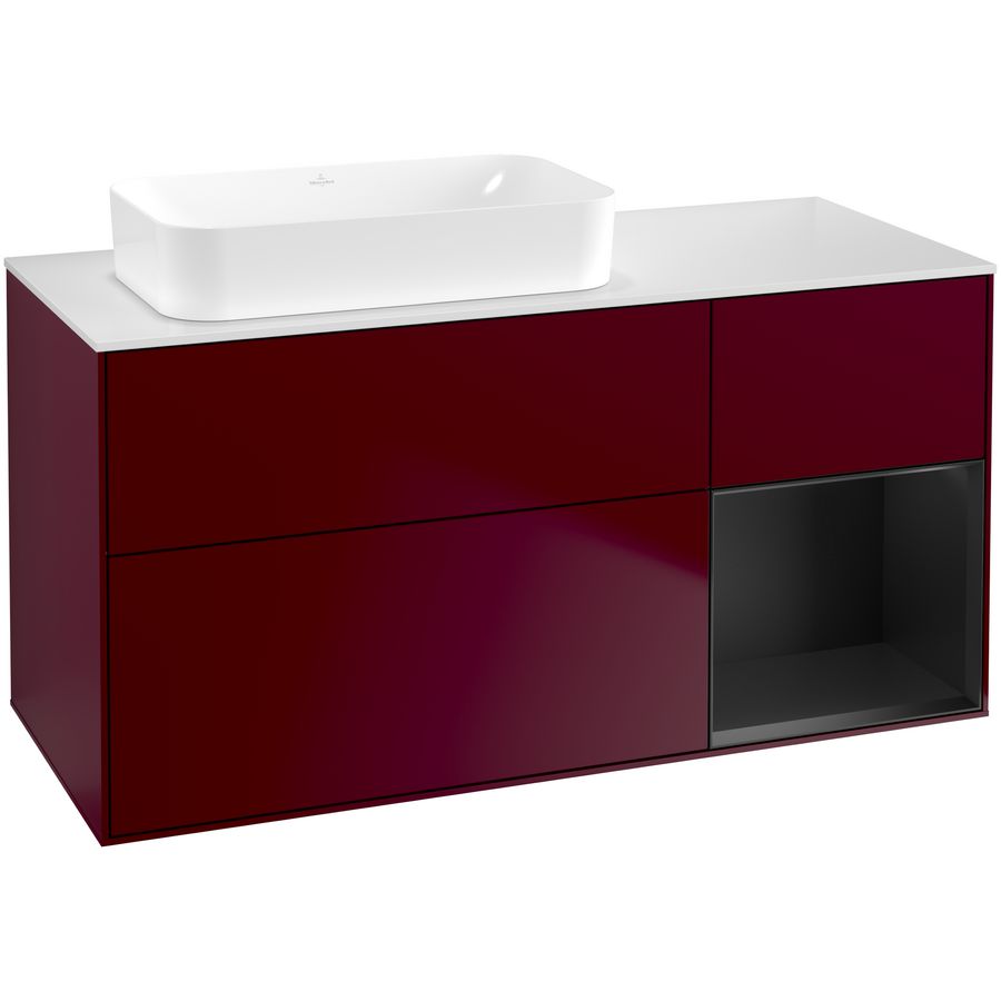 Wastafelonderkast Finion 1200x603x501mm Peony Matt Lacquer G691PDHB