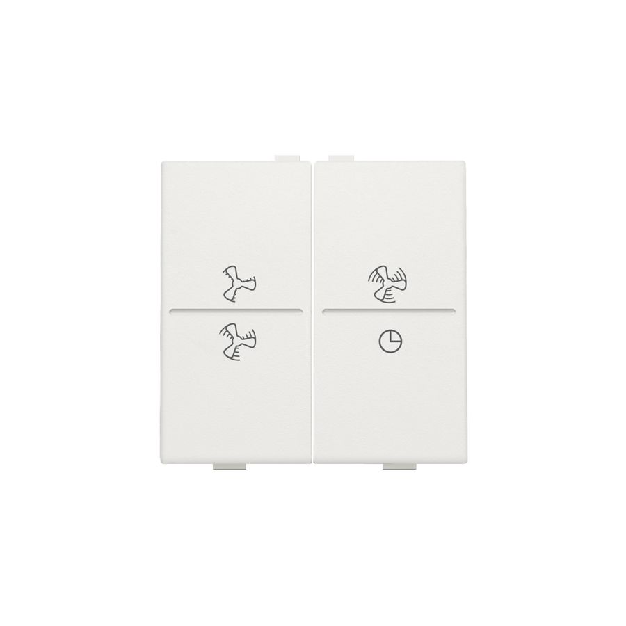 2-voudige toets ventilatoropdruk 0 - 3 RF schakelaar white
