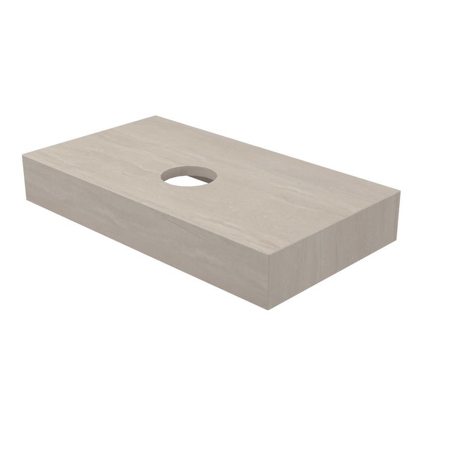 Fonteinplateau BLOCQ zonder afvoergat 40x22x6cm Travertin matt INK