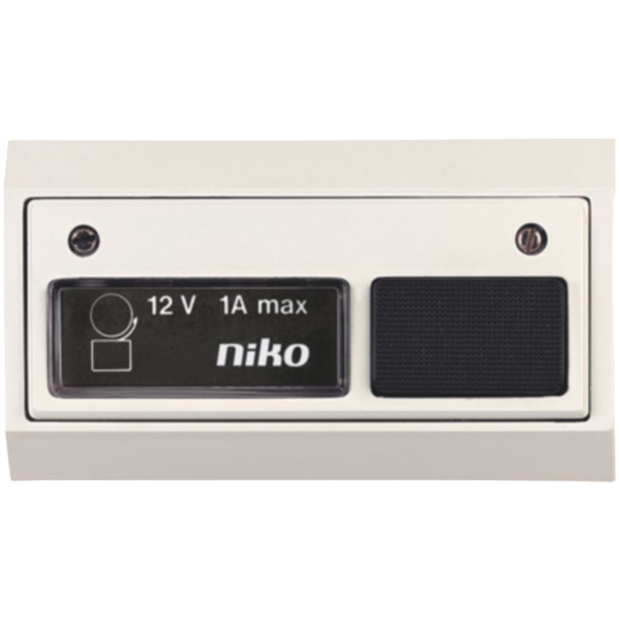 Toegangscontrole - deurbel 12V-1A incl. lamp wit/wit
